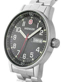 40mm Wenger Mens Day/Date Commando - Stainless Steel Bracelet - Black Dial